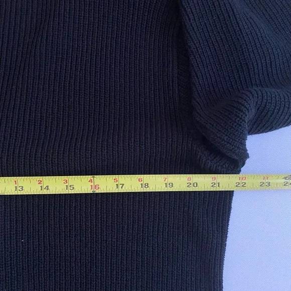 Black Knit Cardigan Long Sweater - Picture 7 of 8